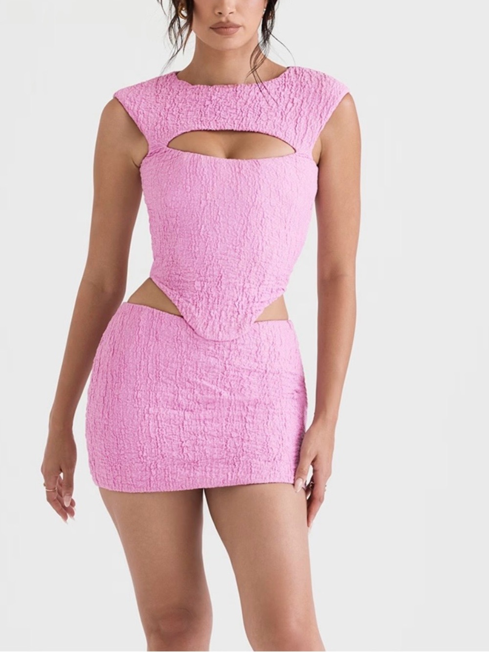 House of CB Paola Pink Cutout Corset - Picture 2 of 7